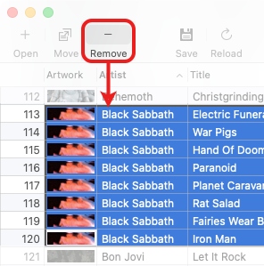 Remove audio tracks in Amvidia Tag Editor for Mac