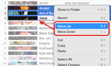 Reorder audio tracks in Amvidia Tag Editor for Mac