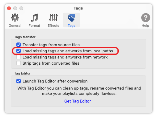 To MP3 Converter for Mac - Load missing tags and artworks from local paths