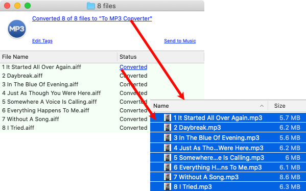To MP3 Converter for Mac OS - Accessing new MP3 files